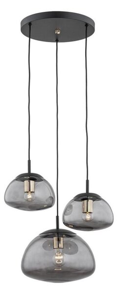 Argon 1493 - Luster na lanku TRINI 3xE27/15W/230V čierna