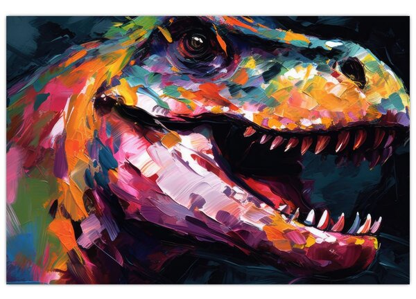 Obraz - Dinosaurus, maľba (90x60 cm)