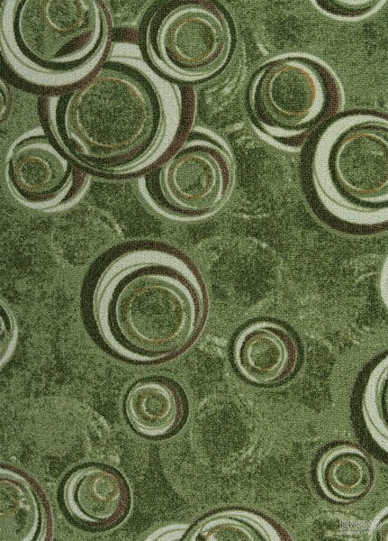 Koberce Breno Metrážny koberec DROPS 24, šíře role 400 cm, zelená, viacfarebná