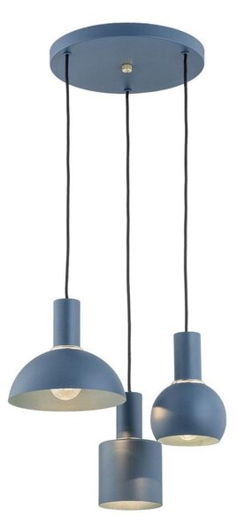 Argon 1471 - Luster na lanku SINES 3xE27/15W/230V modrá