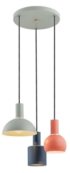 Argon 1479 - Luster na lanku SINES 3xE27/15W/230V zelená/modrá/oranžová