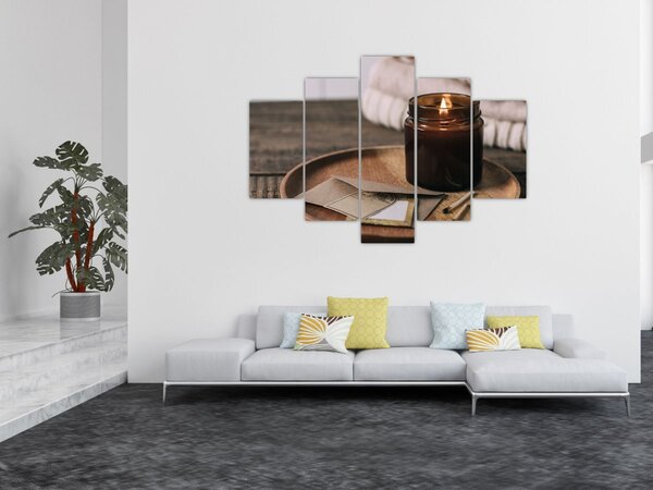 Obraz - Horiaca sviečka (150x105 cm)