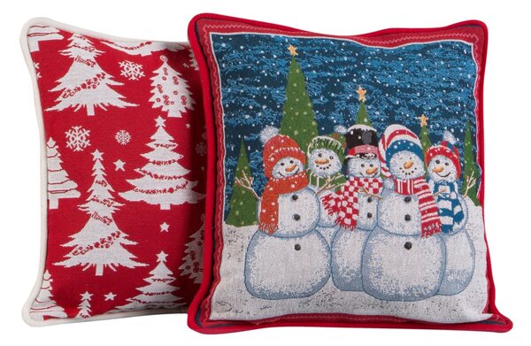 VIANOČNÁ DEKORAČNÁ OBLIEČKA NA VANKÚŠ XMAS 45X45 CM VZOROVANÁ