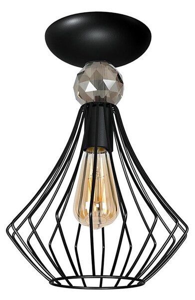 Prisadený luster JEWEL 1xE27/60W/230V čierna