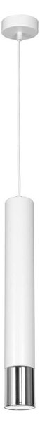 Luster na lanku NEST 1xGU10/8W/230V biela/lesklý chróm