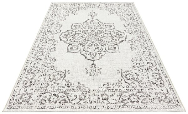 Hanse Home , Kusový koberec Beach 103855 Cream / Grey / Anthracite – na von aj na doma, 240x340, béžová, biela, chodba / predsieň