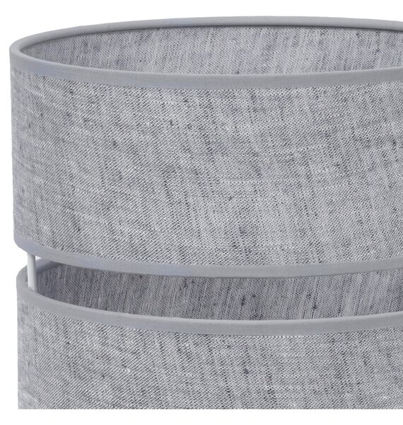 Závesné svietidlo Len, 1x šedé textilné tienidlo, (fi 20 cm), w