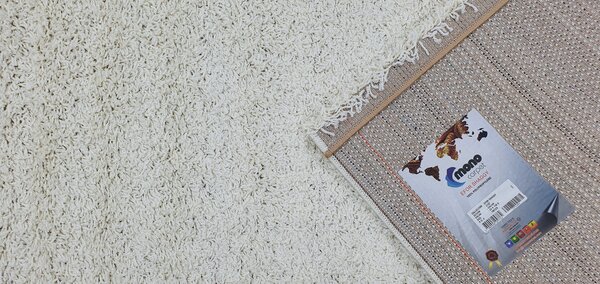 Mono Carpet , Kusový koberec Efor Shaggy 2137 Cream, 80x150, biela, obývacia izba