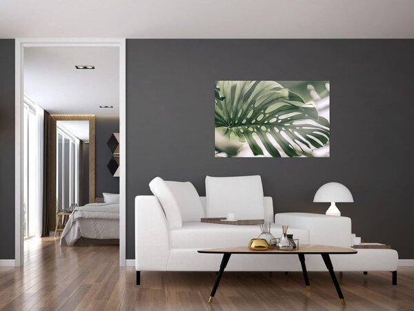 Obraz - List monštier (90x60 cm)