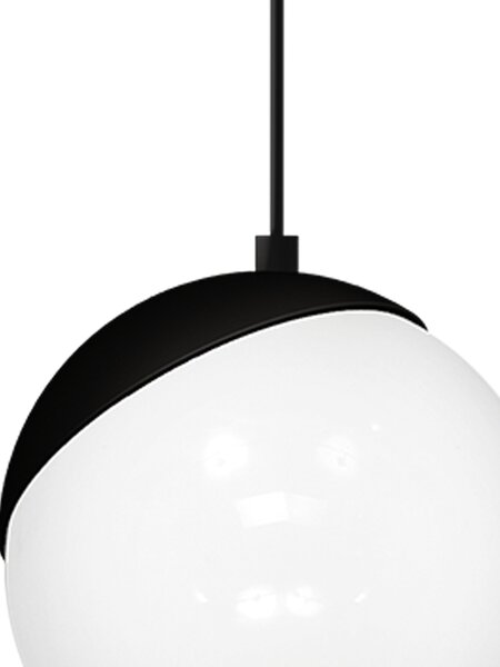 Závesné svietidlo Sfera, 1x biele sklenené tienidlo, b