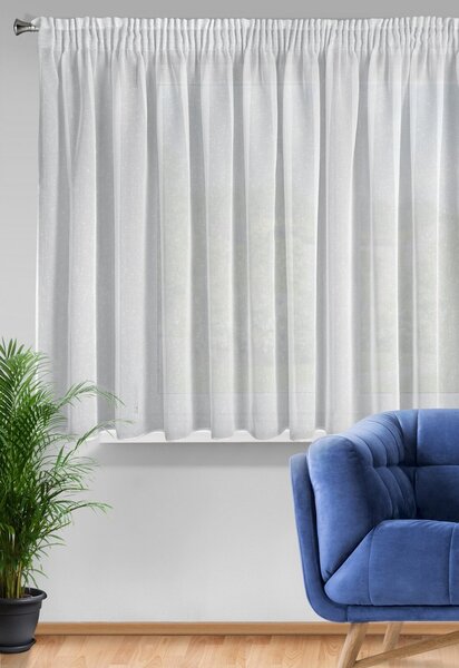 ZÁCLONA NA PÁSKE ANGELA 400X145 CM BIELA