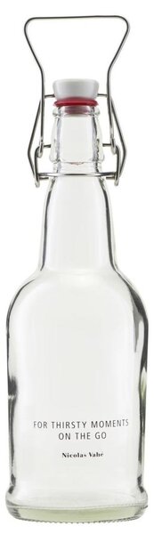 Sklenená fľaša s klipom 480 ml - číra