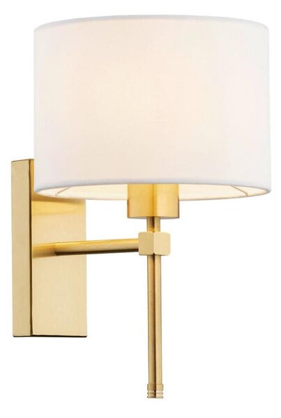 Argon 8048 - Nástenná lampa ABBANO 1xE27/15W/230V mosadz/biela