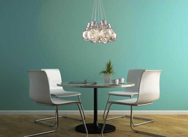Klausen 142008 - LED Luster na lanku BULBS LED/30W/230V lesklý chróm