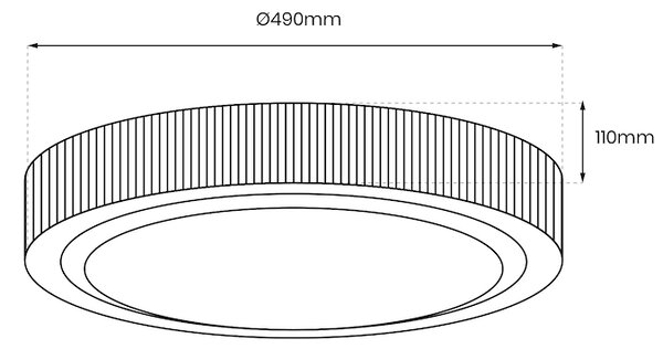 Stropné LED svietidlo Miri, 1x LED 34w, 4000k, w/b