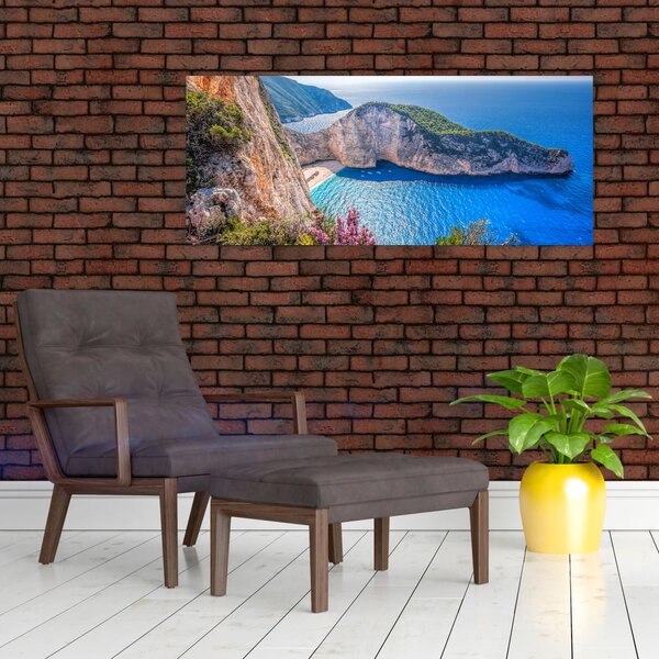 Obraz - Pláž Navagio, Grécko (120x50 cm)