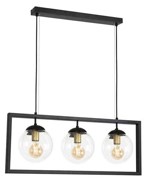 Klausen 113000 - Luster na lanku REY 3xE27/7W/230V čierna