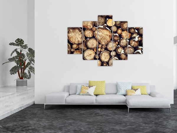 Obraz - Drevo v snehu (150x105 cm)