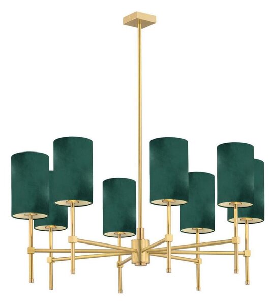 Argon 5055 - Luster na tyči ABRUZZO 8xE14/7W/230V mosadz/zelená