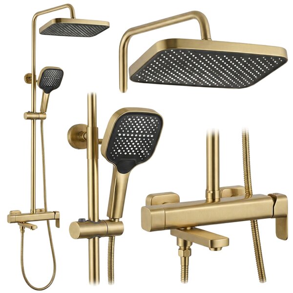 Sprchový set Rea Arlo Brush Gold