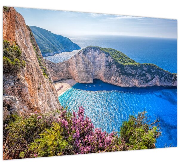 Obraz - Pláž Navagio, Grécko (70x50 cm)
