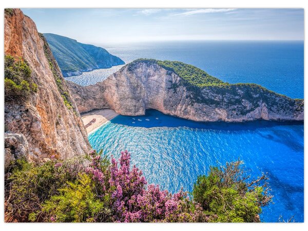Obraz - Pláž Navagio, Grécko (70x50 cm)