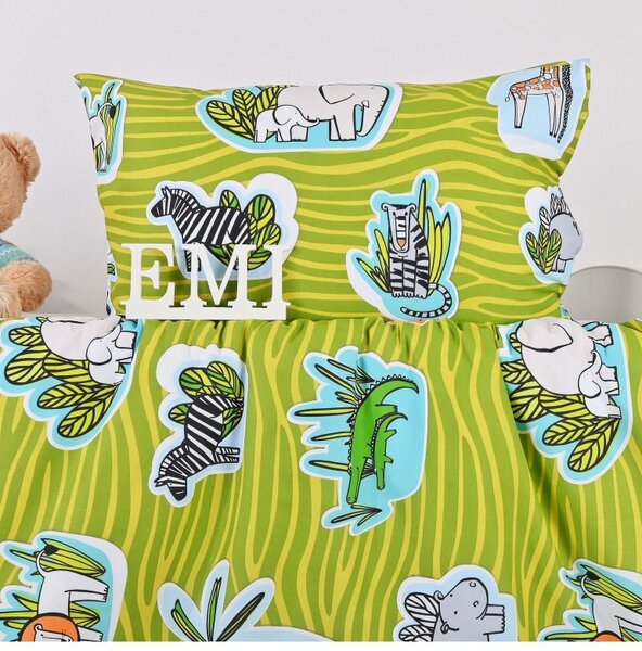 Obliečky detské Jungle zelené EMI, Detský set 90x130 + 45x65