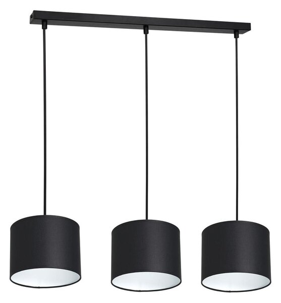 Luster na lanku ARDEN 3xE27/60W/230V čierna/biela