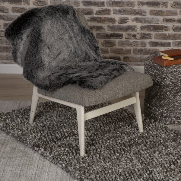 Obsession , Kusový koberec Samba 495 Anthracite (tvar kožušiny), 55x85 tvar kožušiny, šedá, obývacia izba