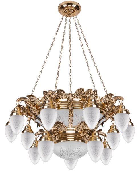 Kemar OW150 - Luster OURO EAGLE 15xE27/60W/230V + 6xE27/100W/230V