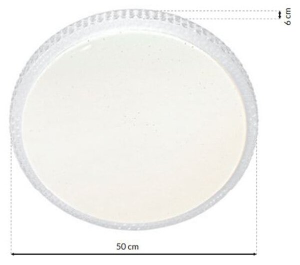 Stropné LED svietidlo Cruz, 1x LED 66w, 3000-6000k, w, s ovládačom