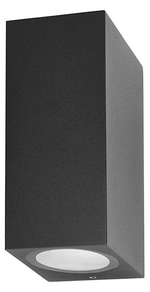 ITALUX OWL-2198-1SQ -Vonkajšie nástenné svietidlo GENTA 2xGU10/40W/230V IP54 15 cm