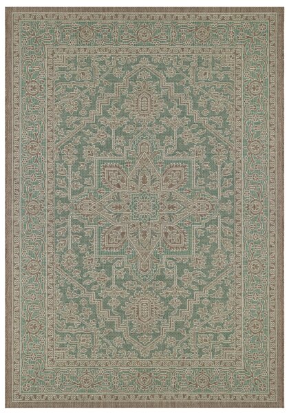 NORTHRUGS - Hanse Home koberce Kusový koberec Jaffa 103877 Taupe / Green - 140x200 cm