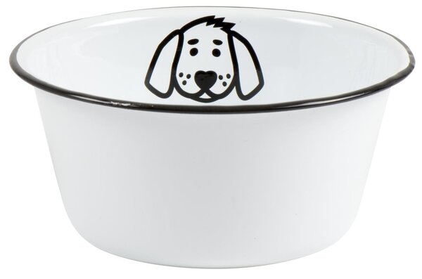 Menšia smaltovaná miska Dog