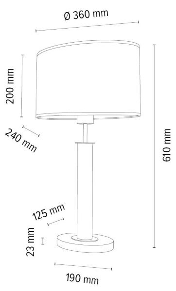 Spot-Light 7017400411539 - Stolná lampa MERCEDES 1xE27/40W/230V dub