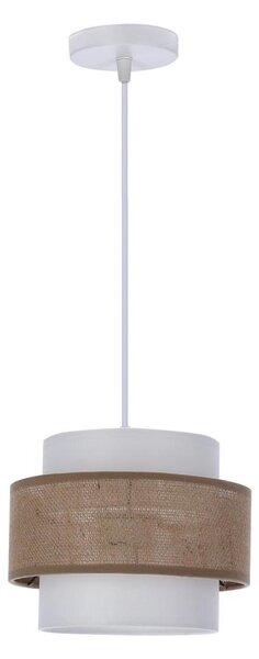 Luster na lanku JUTA 1xE27/40W/230V hnedá/biela