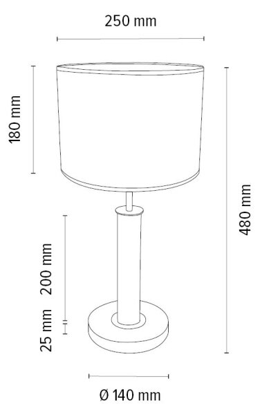 Spot-Light 7017400711551 - Stolná lampa BENITA 1xE27/60W/230V dub