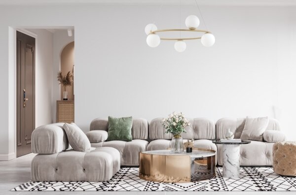 Luster na lanku GAMA 5xG9/12W/230V zlatá