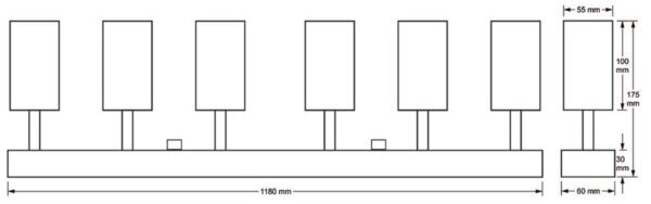 Bodové svietidlo FARGO 6xGU10/30W/230V biela