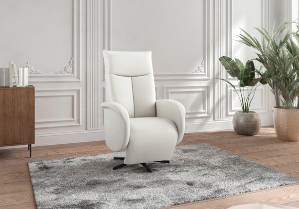 RELAXAČNÉ KRESLO, koža, biela Sit & More - Online Only obývacie izby, Online Only
