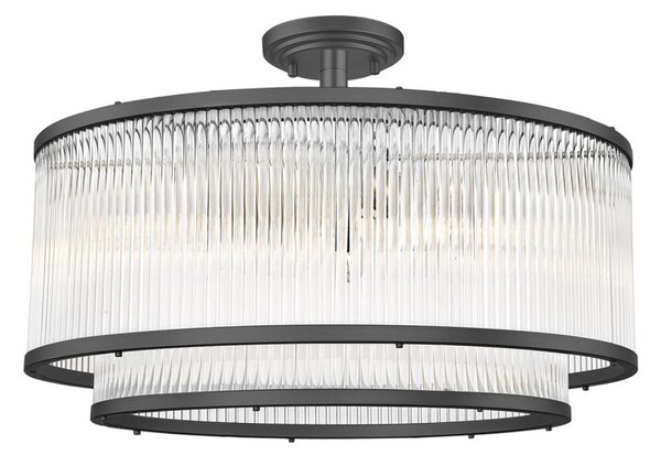 Zuma Line C0528-06H-P7AC - Luster na tyči SERGIO 6xE14/60W/230V čierna