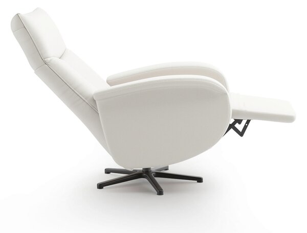 RELAXAČNÉ KRESLO, koža, biela Sit & More - Online Only obývacie izby, Online Only