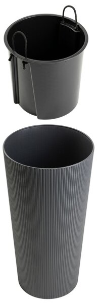 PLASTOVÝ KVETINÁČ URBANIKA ECO 57X29,5 CM ANTRACITOVÁ
