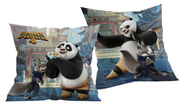 Dekoratívny vankúš Kung Fu Panda modrý 40x40 cm