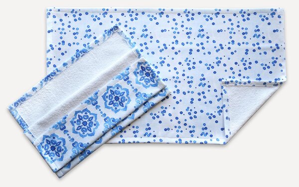 KUCHYNSKÉ UTIERKY MS HOME OCEAN BLUE SADA 2 KS 38X60 CM VZOROVANÉ