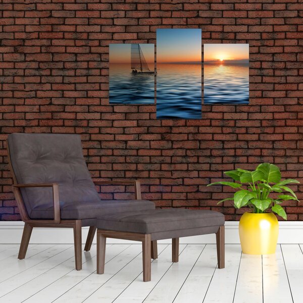 Obraz - Plachetnica na mori (90x60 cm)