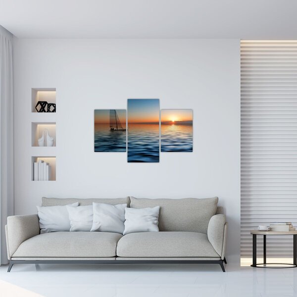 Obraz - Plachetnica na mori (90x60 cm)