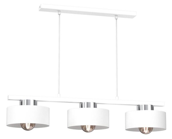 Luster na lanku MARTI 3xE27/15W/230V biela/chróm