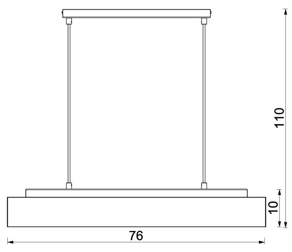 Luster na lanku MAISON 4xGU10/8W/230V hnedá/dub