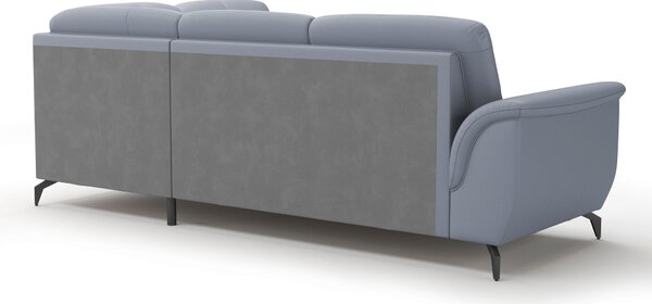 ROHOVÁ SEDAČKA, textil, koža, sivomodrá Sit & More - Sedačky, Online Only